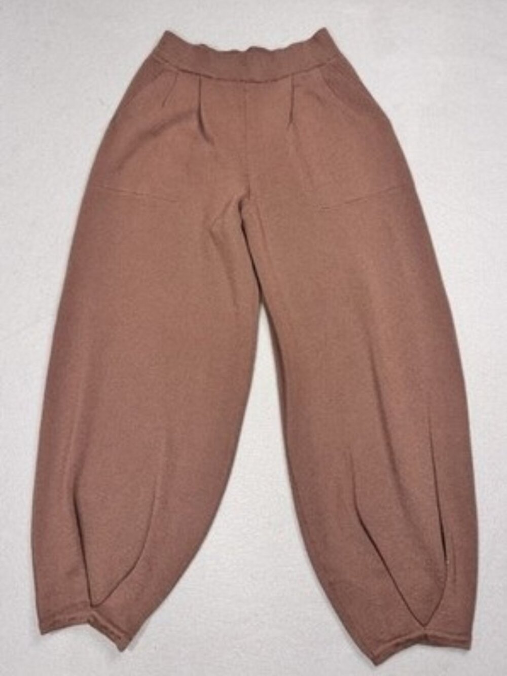 Free People Beach NWT Freya Waffle Knit Barrel Leg Pants in Withered Rose Medium